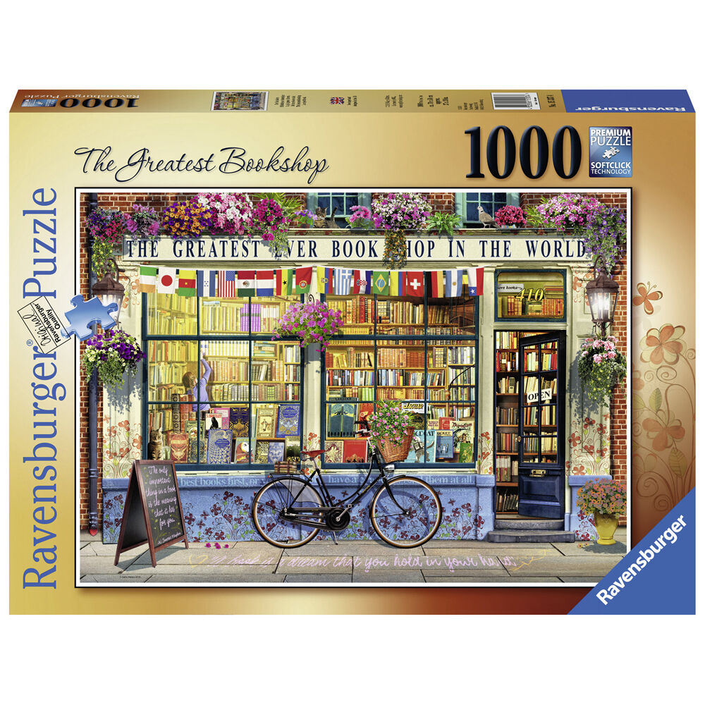 1000pc Ravensburger The Greatest Bookshop Jigsaw Puzzle 70x50cm 12y+