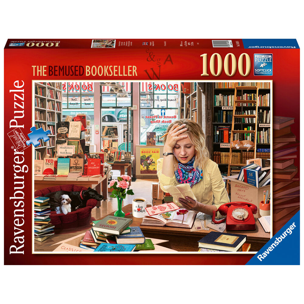 1000pc Ravensburger The Bemused Bookseller Jigsaw Puzzle 70x50cm