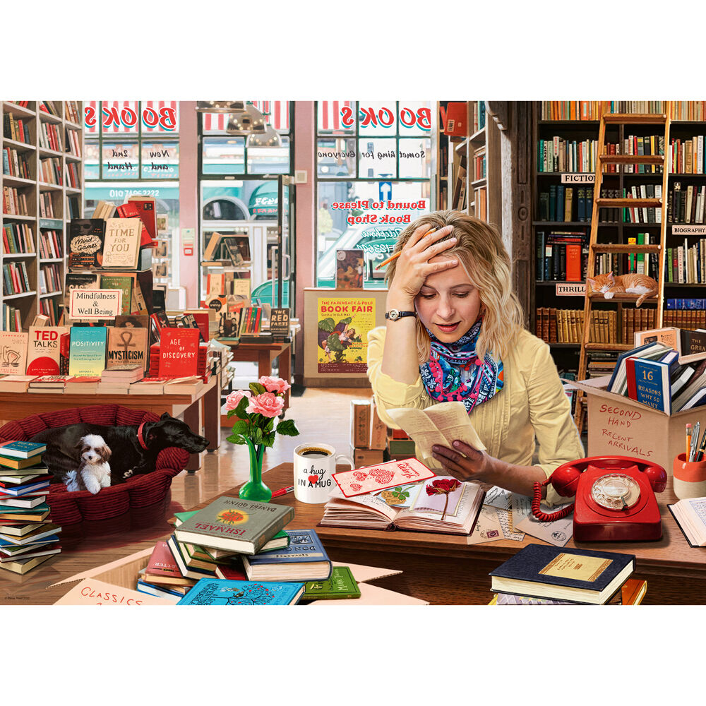 1000pc Ravensburger The Bemused Bookseller Jigsaw Puzzle 70x50cm