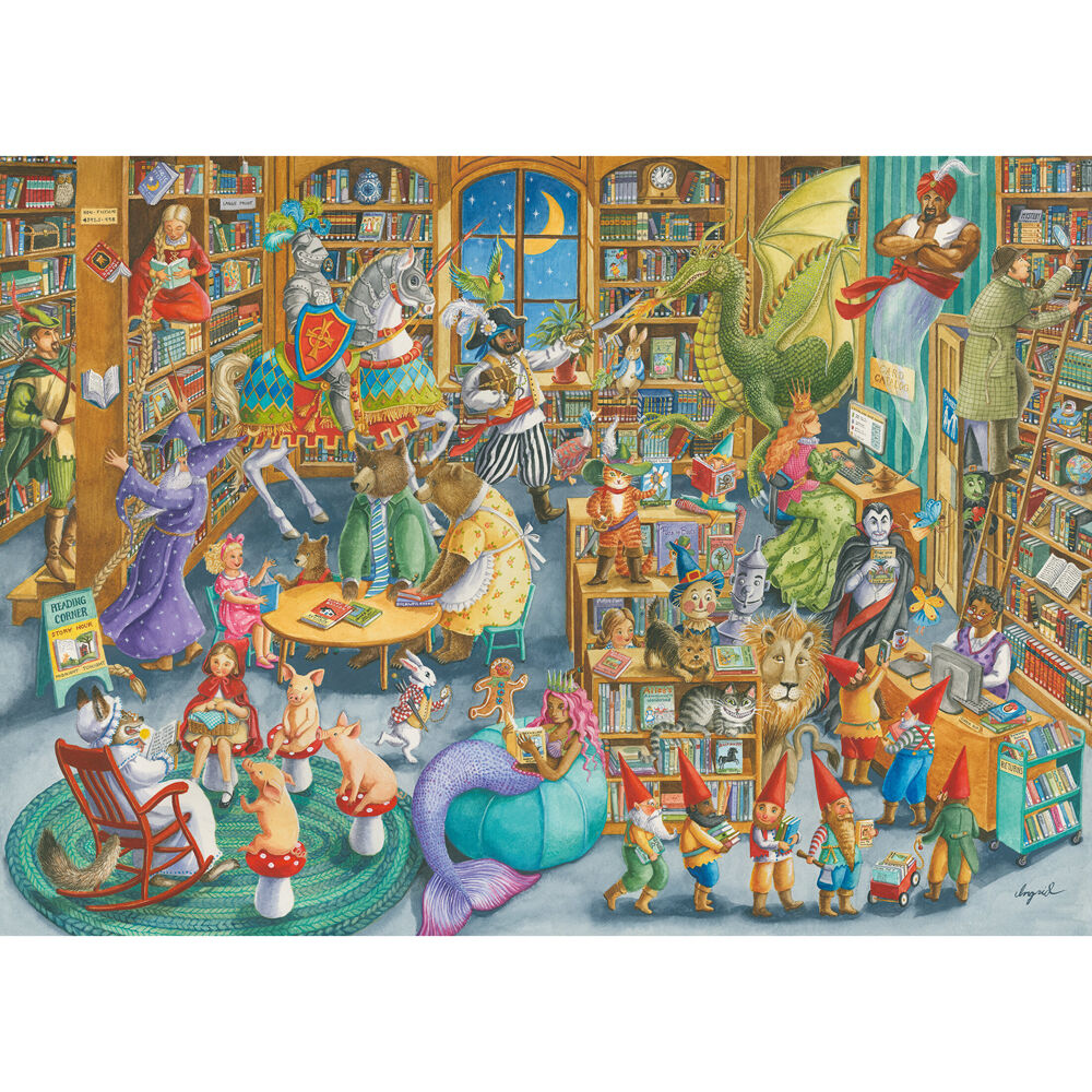 1000pc Ravensburger Midnight At The Library Jigsaw Puzzle 70x50cm 14y+