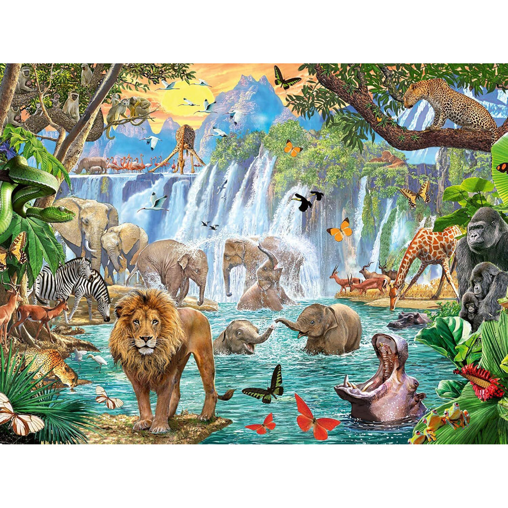 1500pc Ravensburger Waterfall Safari Adults Jigsaw Puzzle
