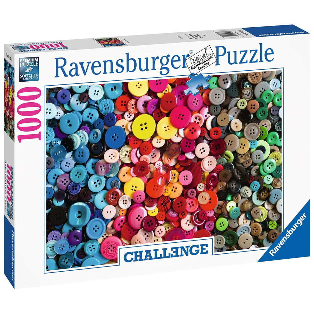 1000pc Ravensburger Challenge Buttons Jigsaw Puzzle Adults