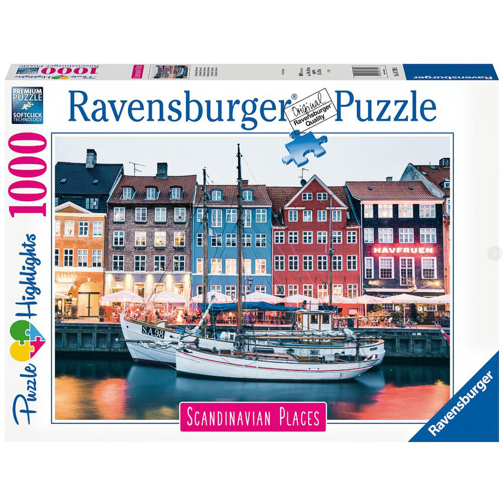 1000pc Ravensburger Copenhagen Denmark Jigsaw Puzzle 14y+