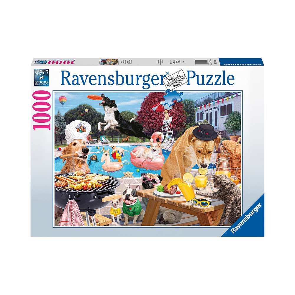 1000pc Ravensburger Dog Days of Summer Jigsaw Puzzle Toy 70x50cm 12y+