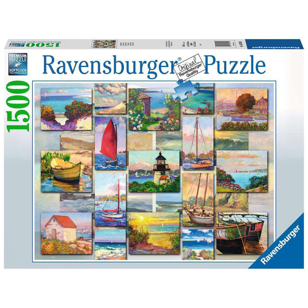 1500pc Ravensburger Coastal Collage Jigsaw Puzzle