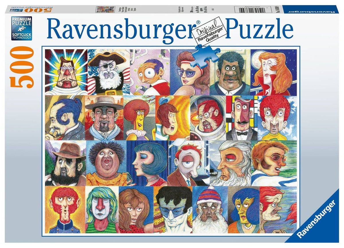 500pc Ravensburger Typefaces Family Jigsaw Puzzle Set Adults