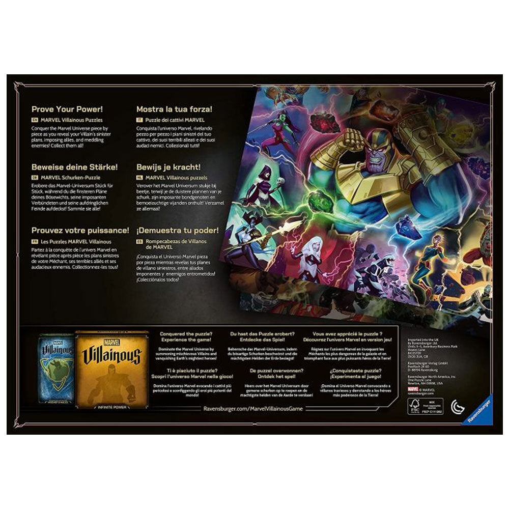1000pc Ravensburger Villainous Thanos Jigsaw Puzzle