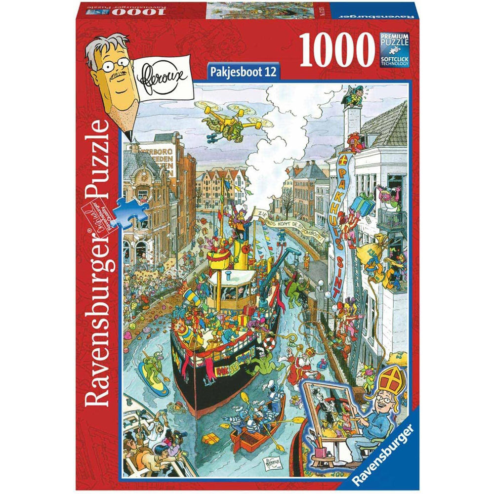 1000pc Ravensburger Fleroux Parcel Boat 12 Adults Jigsaw Puzzle