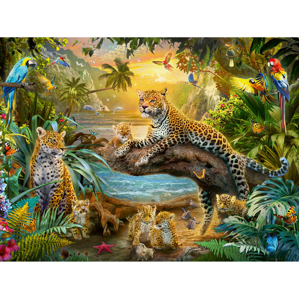 1500pc Ravensburger Leopards In The Jungle Jigsaw Puzzle 80x60cm 14y+