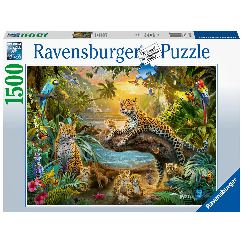 1500pc Ravensburger Leopards In The Jungle Jigsaw Puzzle 80x60cm 14y+
