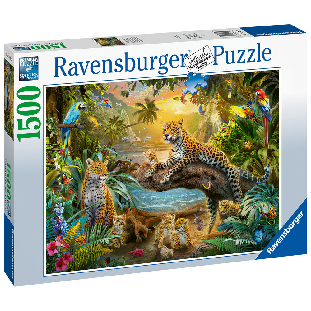1500pc Ravensburger Leopards In The Jungle Jigsaw Puzzle 80x60cm 14y+