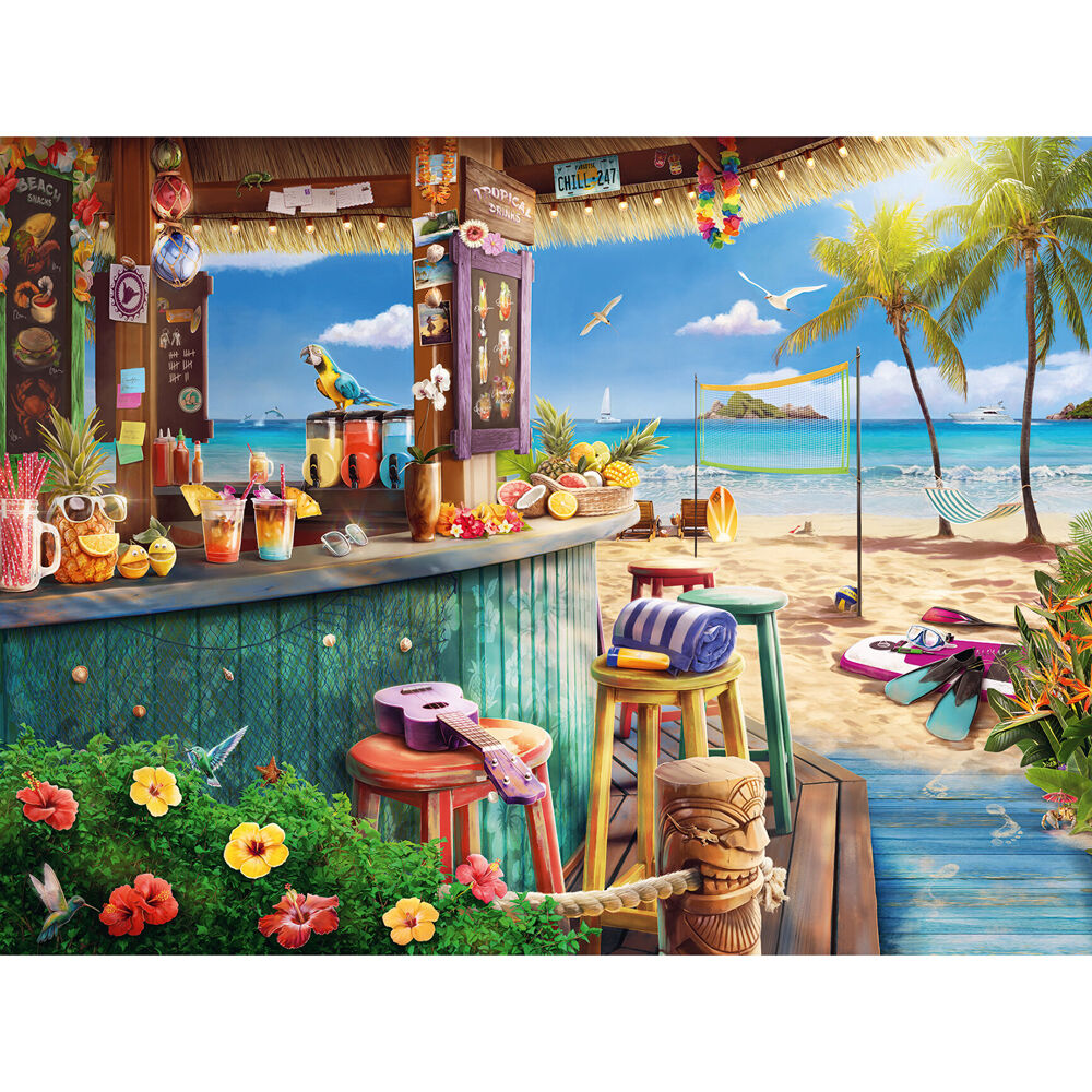 1500pc Ravensburger Beach Bar Breezes Jigsaw Puzzle