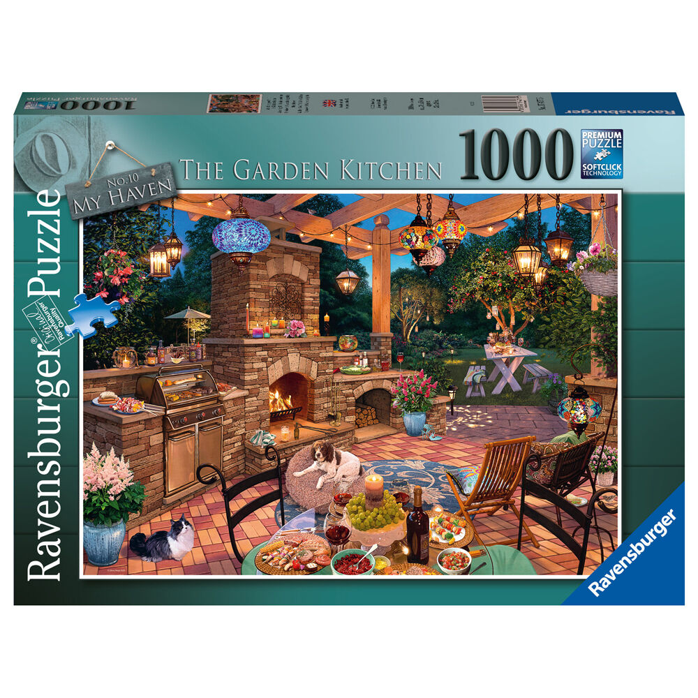 1000pc Ravensburger My Haven No10 The Garden Kitchen Jigsaw 70x50cm 12y+