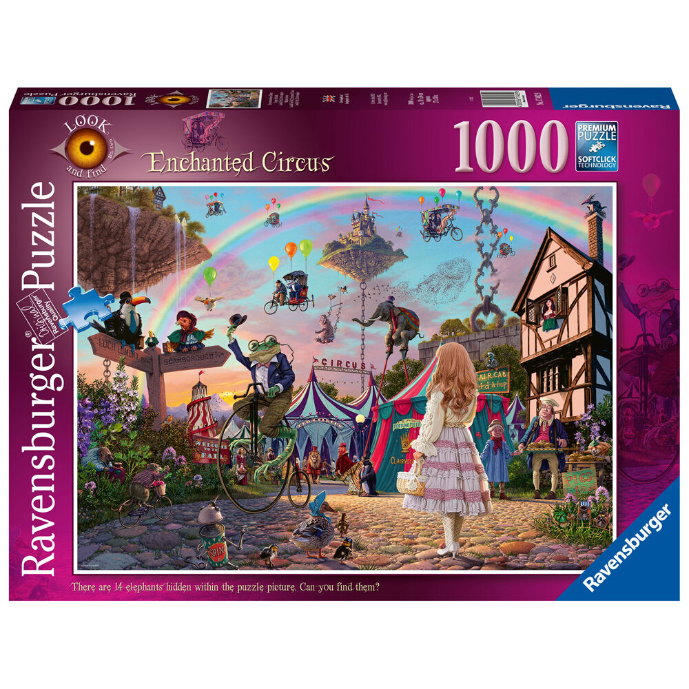 1000pc Ravensburger Look & Find No 2 Enchanted Circus Jigsaw 70x50cm 14y+
