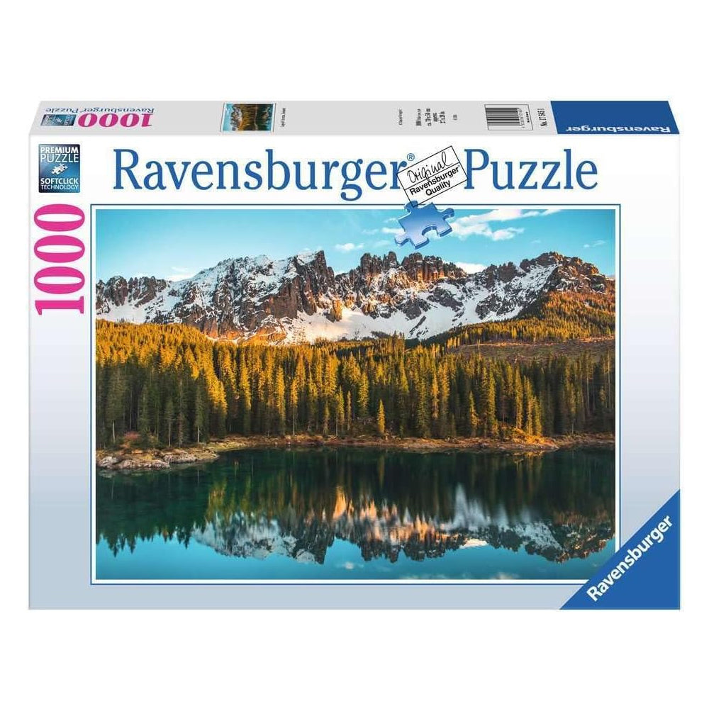 1000 Piece Ravensburger Lake Carezza Jigsaw Puzzle Adults