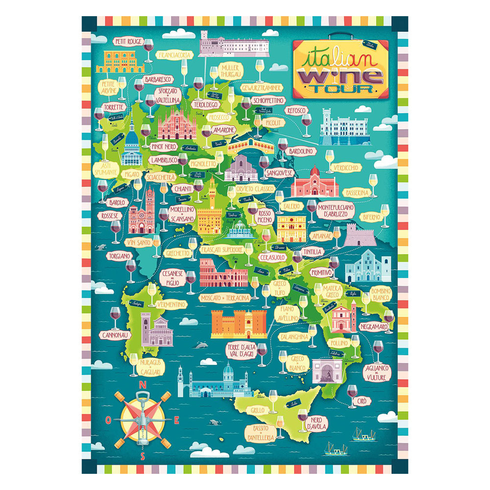 1000pc Ravensburger Italian Wine Tour Jigsaw Puzzle