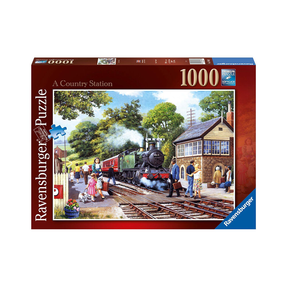 1000pc Ravensburger A Country Station Jigsaw Kids Puzzle Toy 70x50cm 12y+