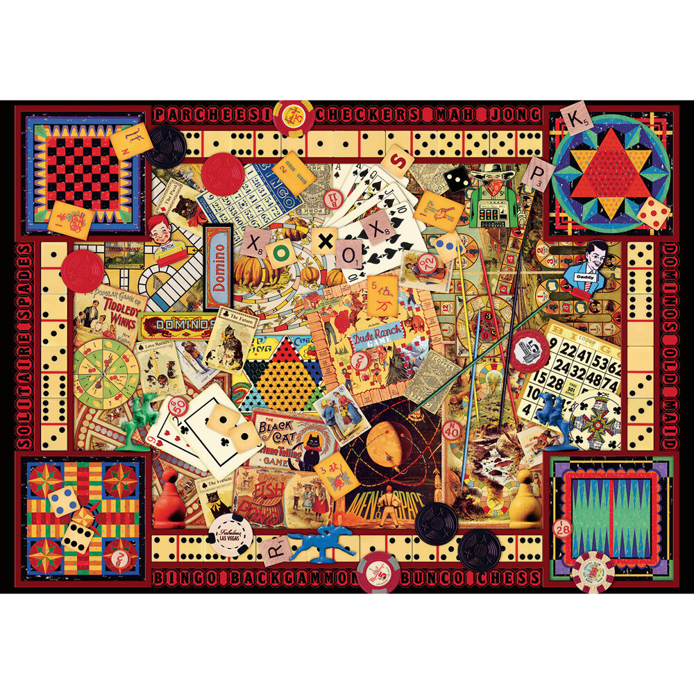 1000pc Ravensburger Vintage Games Jigsaw Puzzle 70x50cm
