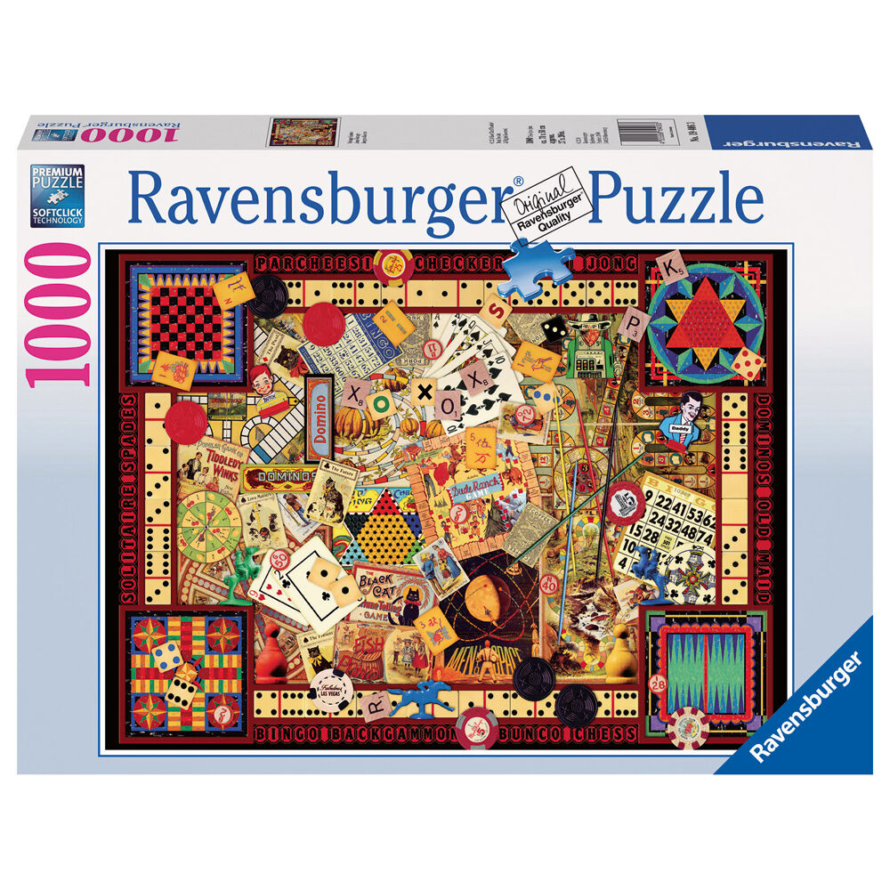 1000pc Ravensburger Vintage Games Jigsaw Puzzle 70x50cm