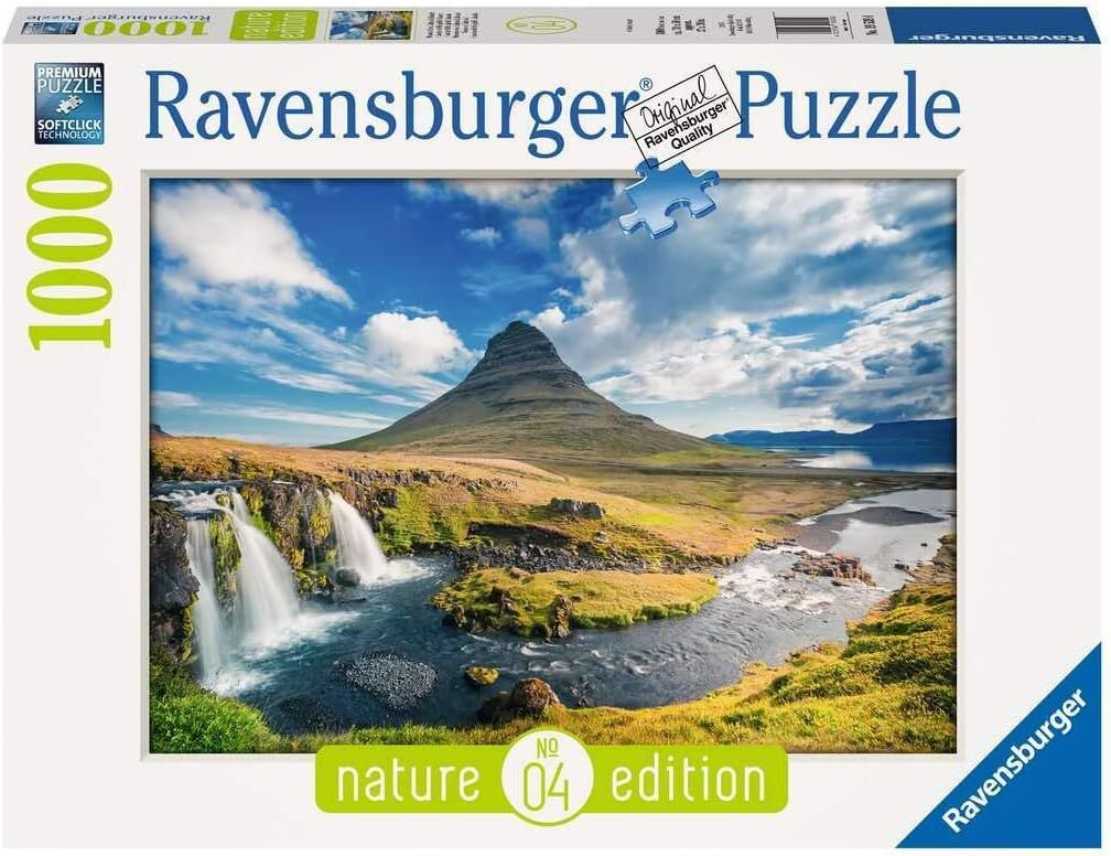 1000pc Ravensburger River Waterfall Nature Jigsaw Puzzle Set
