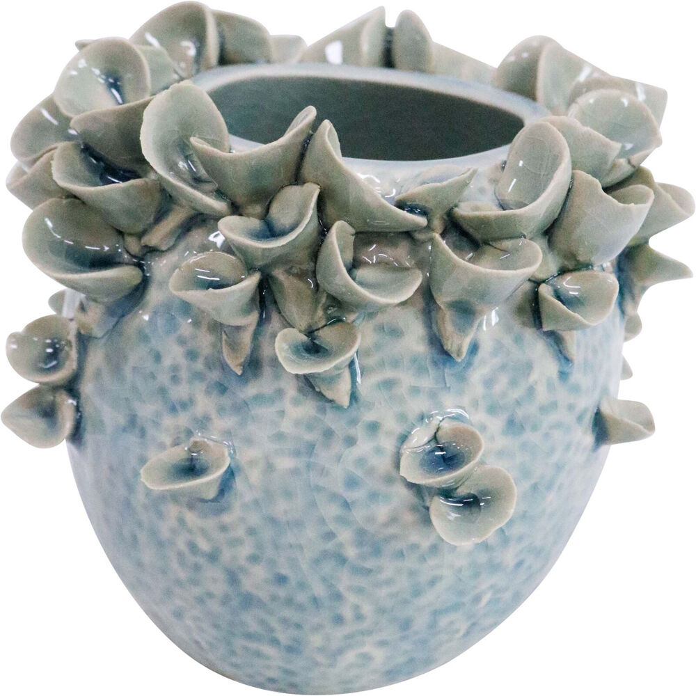 2PK LVD Ceramic Planter/Vase Home Decor 11.5cm Petite Blue