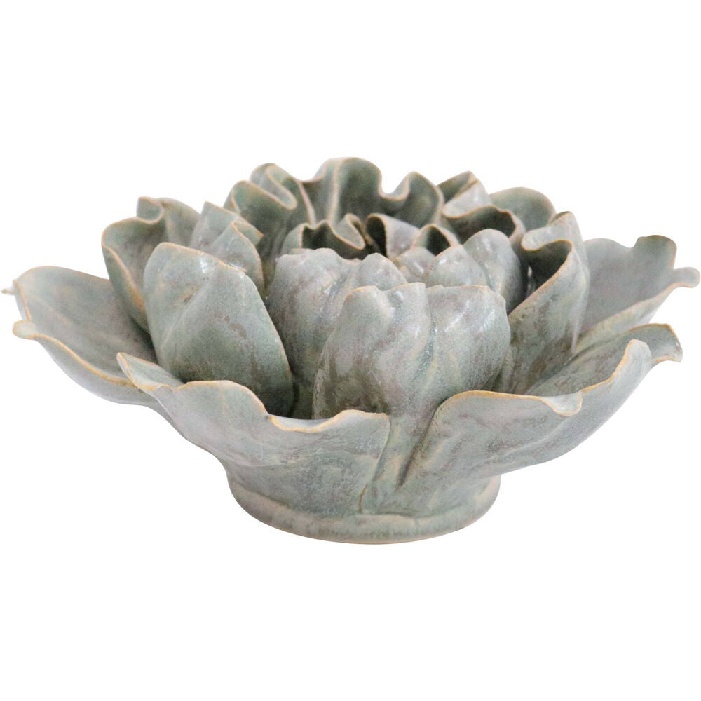 LVD Ceramic Cabbage Sculpture Home Decor 14.5cm Silver
