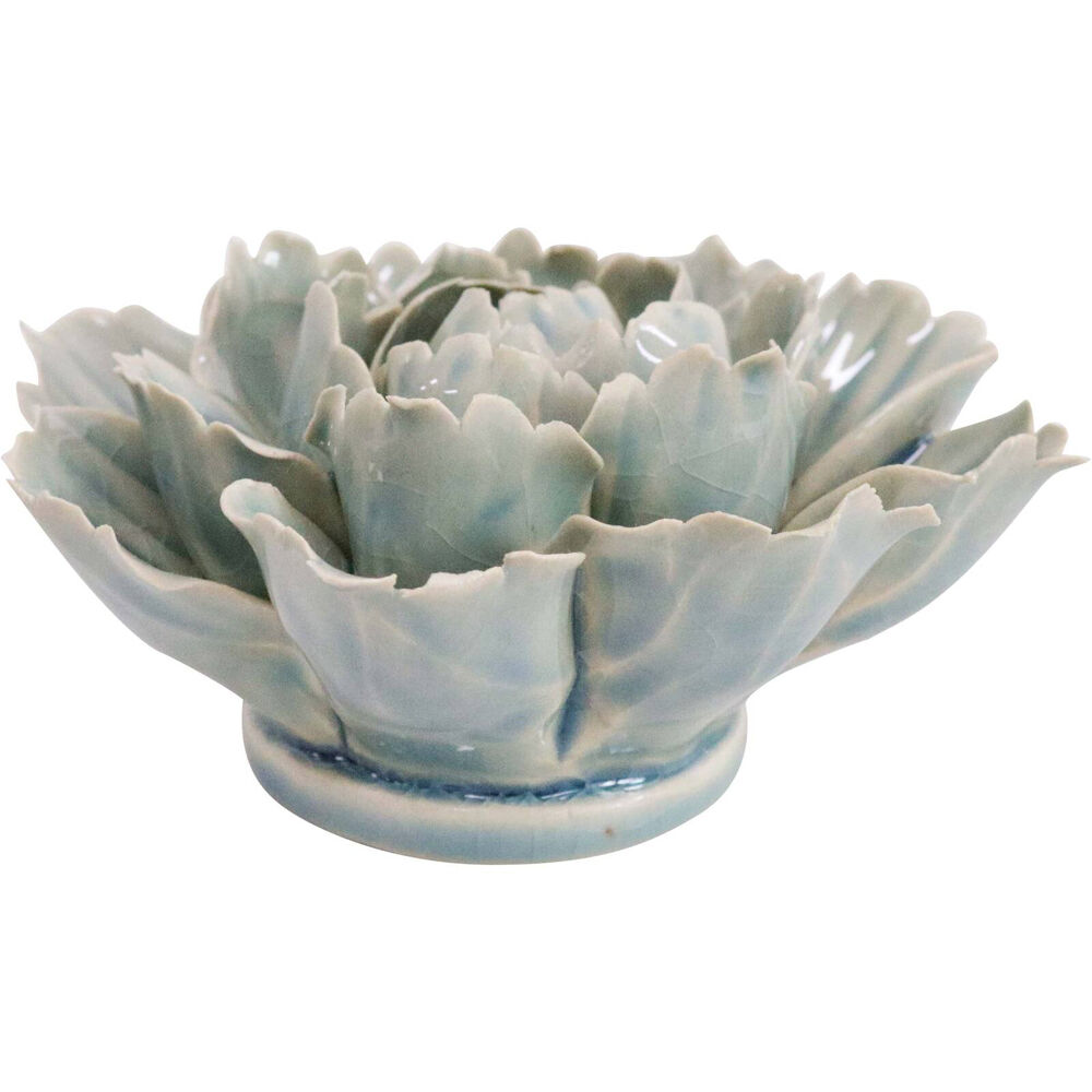LVD Ceramic Cabbage Sculpture Home Decor 11cm Blue
