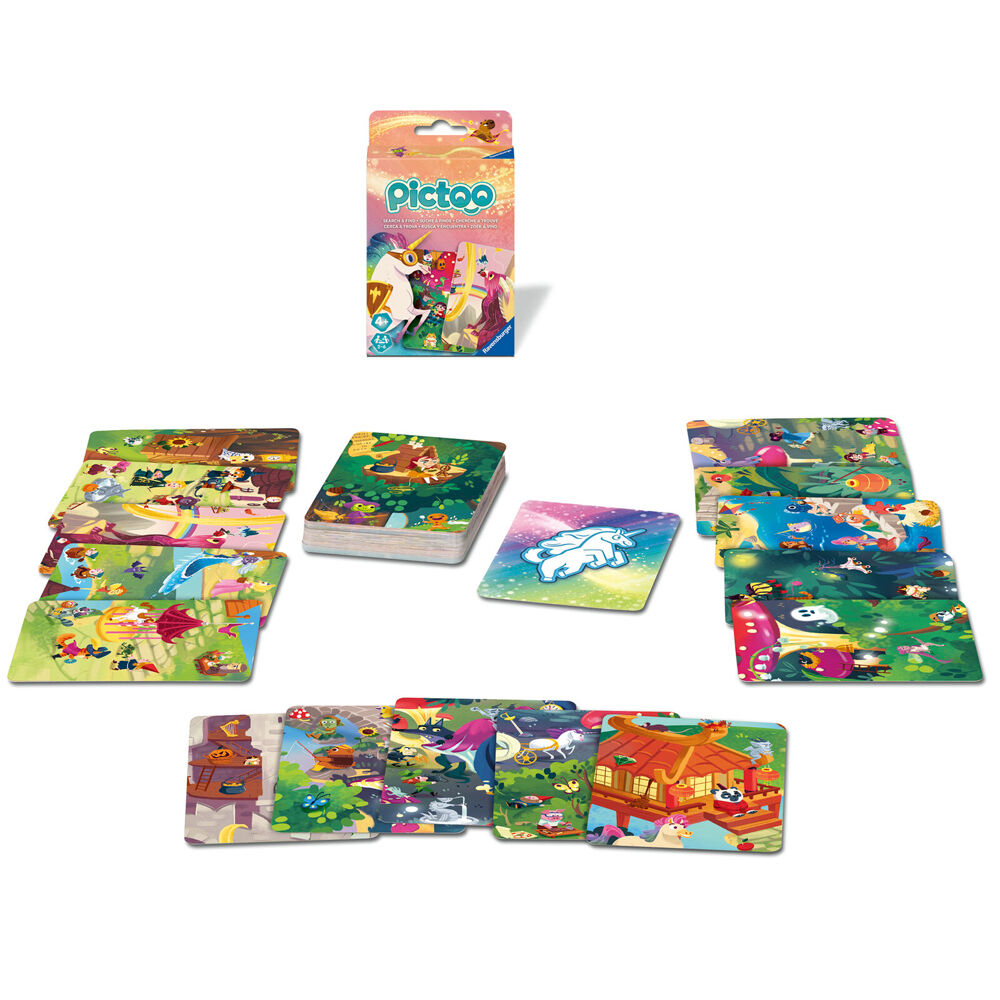 2PK Ravensburger Pictoo Fantasy Fast Paced Search & Find Kids Toy Card Game 3y+