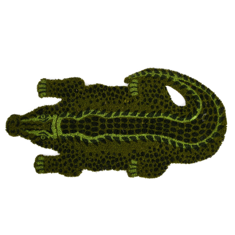 Esschert Design Doormat Crocodile Indoor Outdoor 77.8cm Green