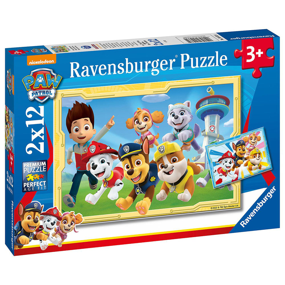 2x12pc Ravensburger Paw Patrol Super Detectives Jigsaw Puzzle Set 3y+