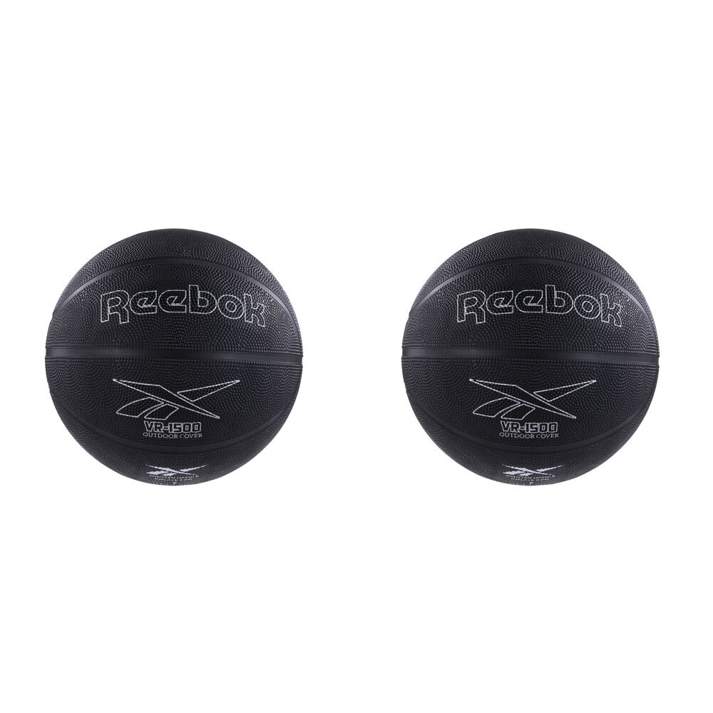 2PK Reebok VR-1500 Durable Outdoor Recreational Basketball Size 7 Black