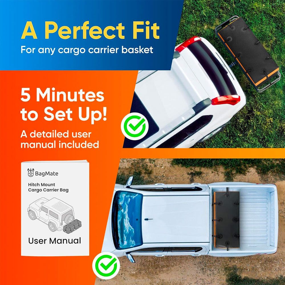 Rhino BagMate Military-Grade Waterproof Hitch Cargo Carrier Bag - 570L