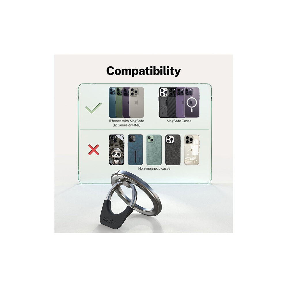 3PK Raptic MagSafe Finger Ring Stand Holder For Apple iPhone 12 - Silver