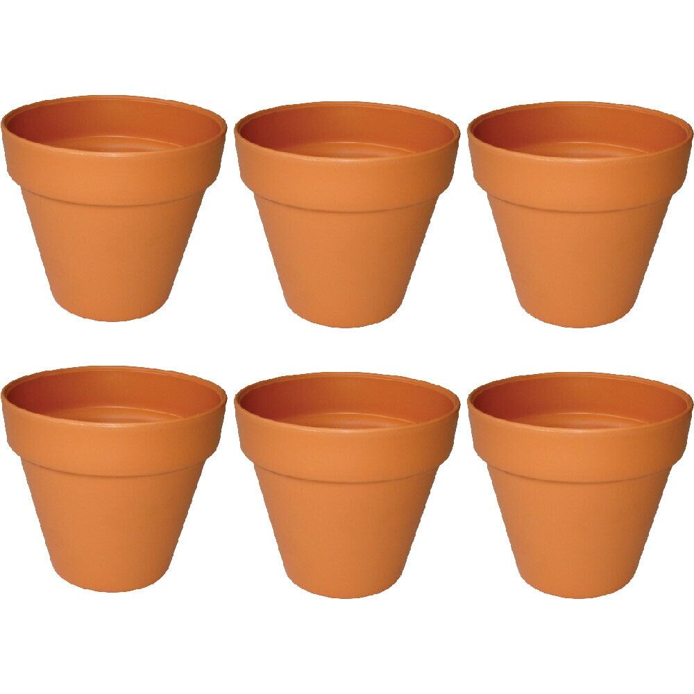 6PK Homeleisure Replicotta Round Pot 150mm Outdoor Garden