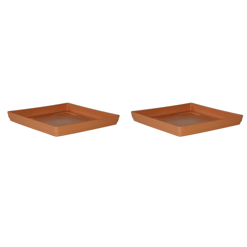 2PK Homeleisure Replicotta Square Saucer for 290mm Pot Garden