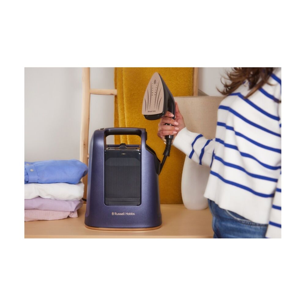 Russell Hobbs Supreme Handheld Steam Cleaner Maestro Clothes Iron Navy/Champagne