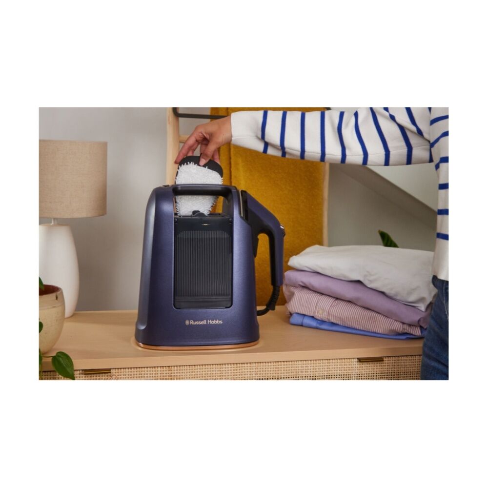 Russell Hobbs Supreme Handheld Steam Cleaner Maestro Clothes Iron Navy/Champagne
