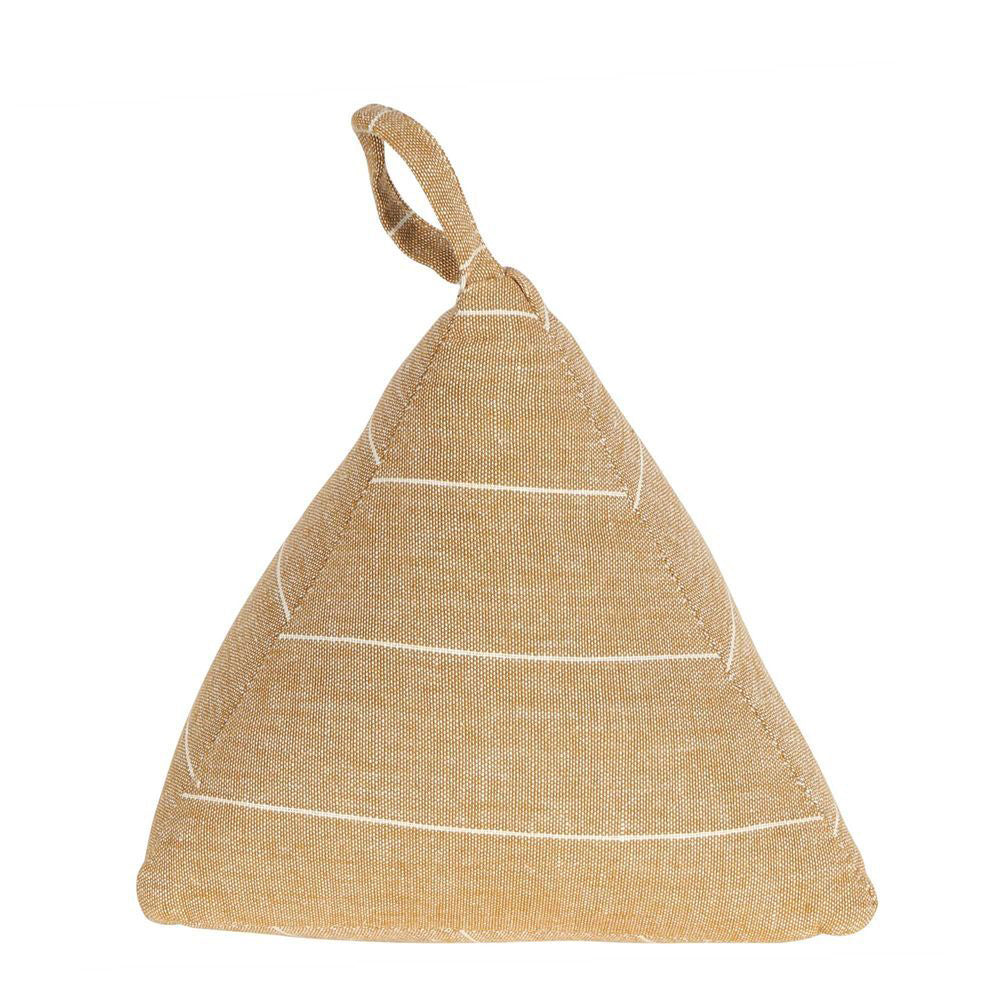 2PK Belle Wild Stripe Chambray Print Door Stop 14cm - Honey