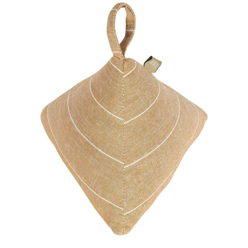 2PK Belle Wild Stripe Chambray Print Door Stop 14cm - Honey