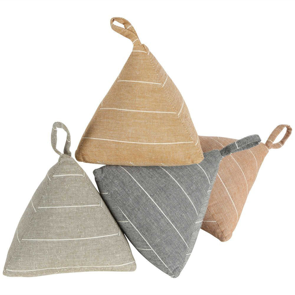 2PK Belle Wild Stripe Chambray Print Door Stop 14cm - Honey