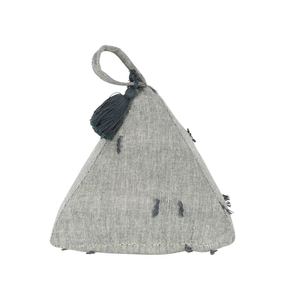 2PK Belle Tuft Cotton Door Stopper Triangle 25cm - Dark Slate