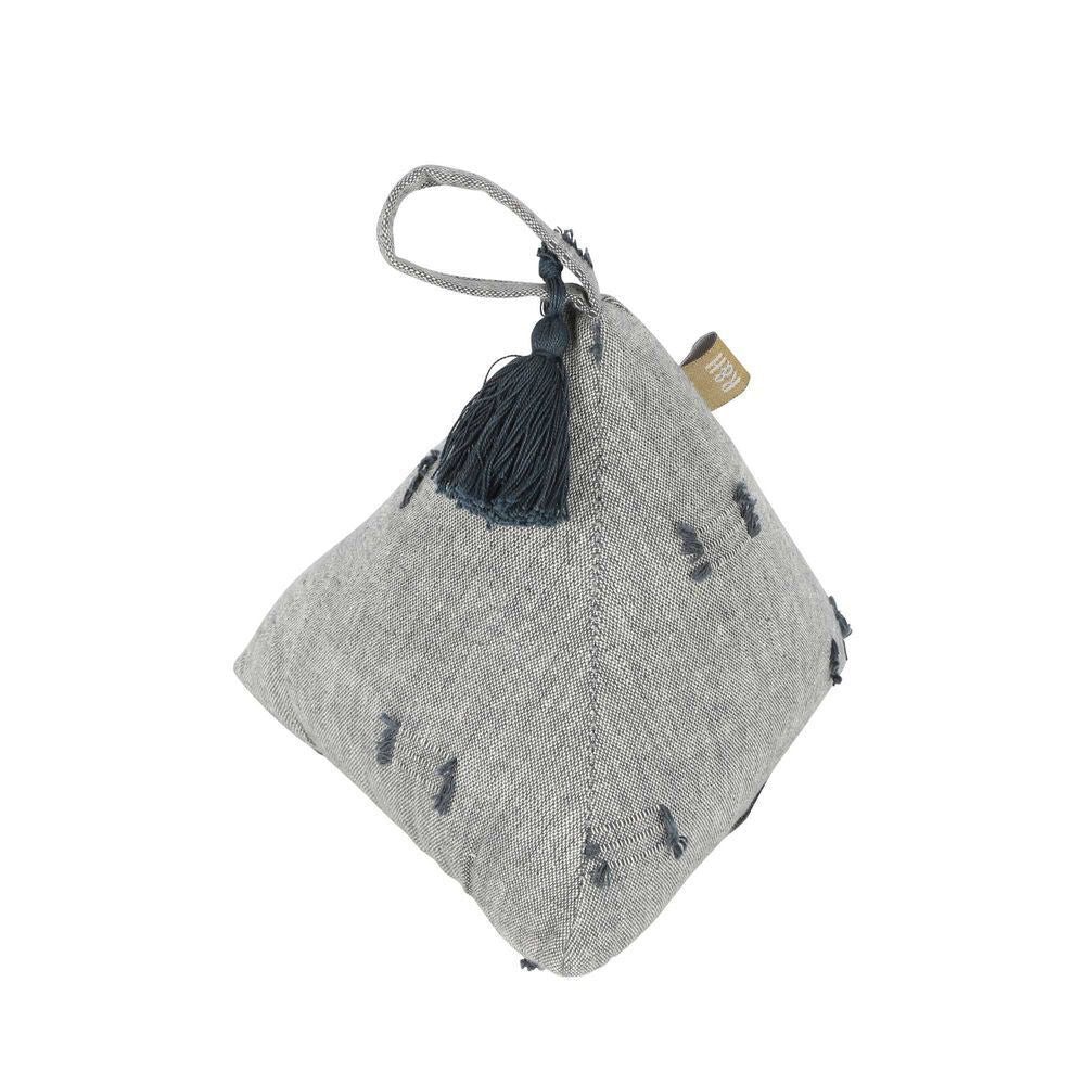 2PK Belle Tuft Cotton Door Stopper Triangle 25cm - Dark Slate