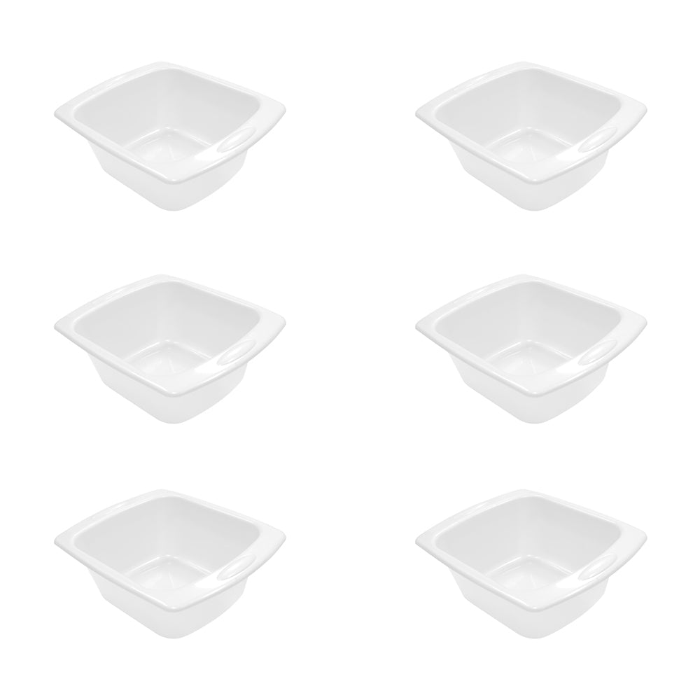 6PK Homeleisure Basin Rect 11L White/Charcoal Laundry Cleaning
