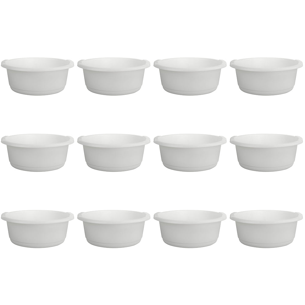 12PK Homeleisure Basin Round 6L White Laundry Cleaning