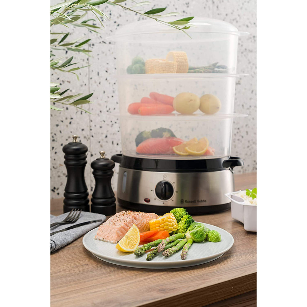 Russell Hobbs RHSTM3 Cook @ Home 9L Food Steamer Stainless Steel