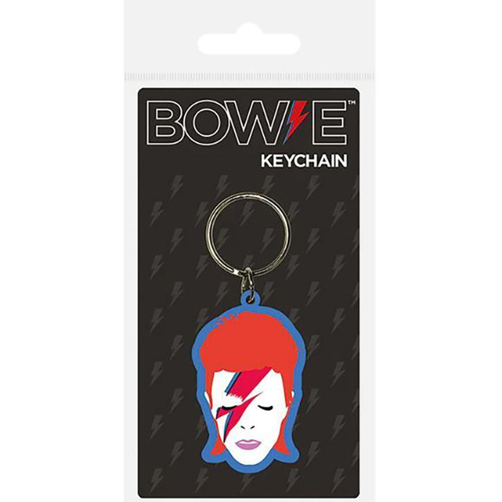 David Bowie Ziggy Stardust Rock And Roll Themed Durable Rubber Keyring