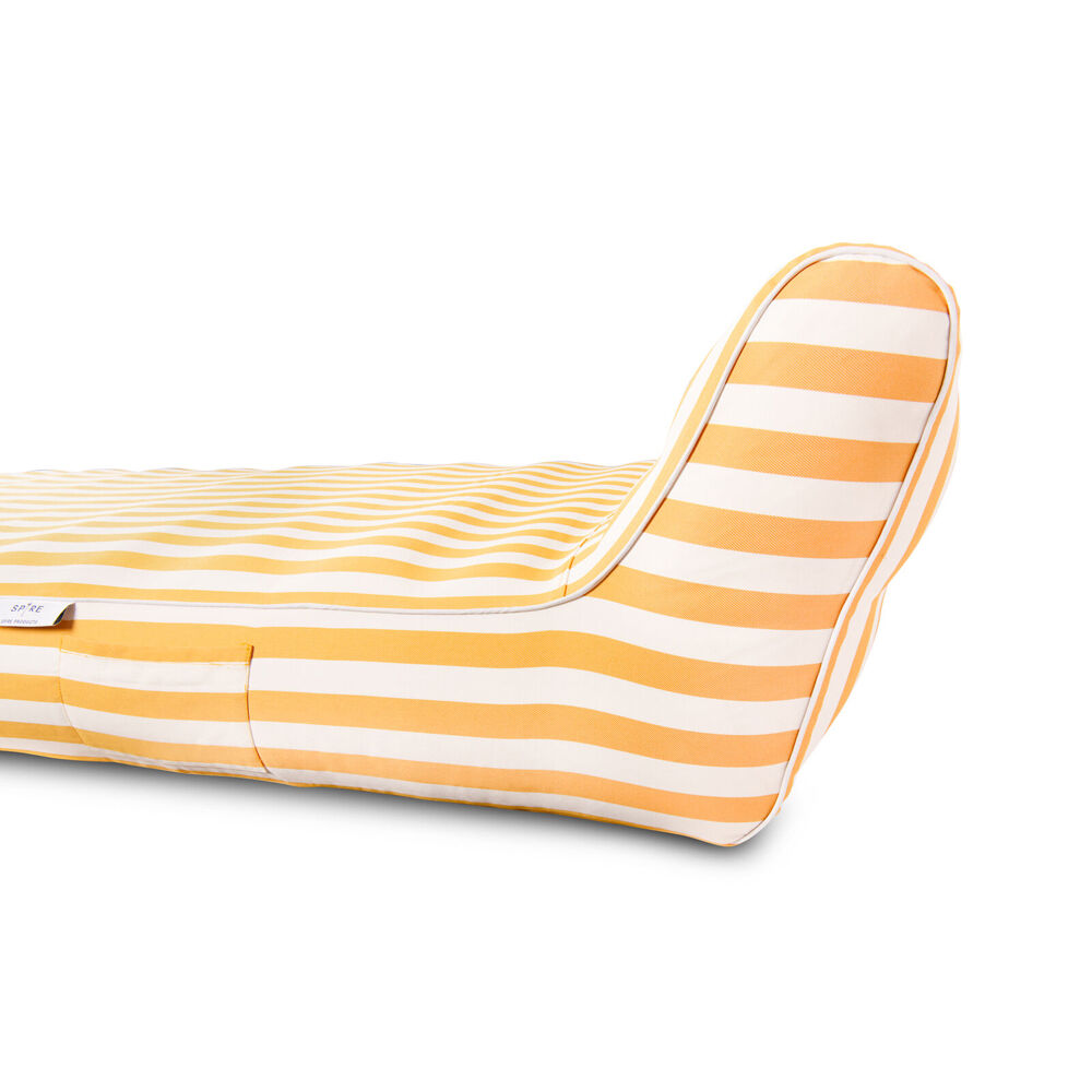 Spire Paradisus Inflatable Pool/Beach Lounger Durable Fabric 190x83x22cm Yellow