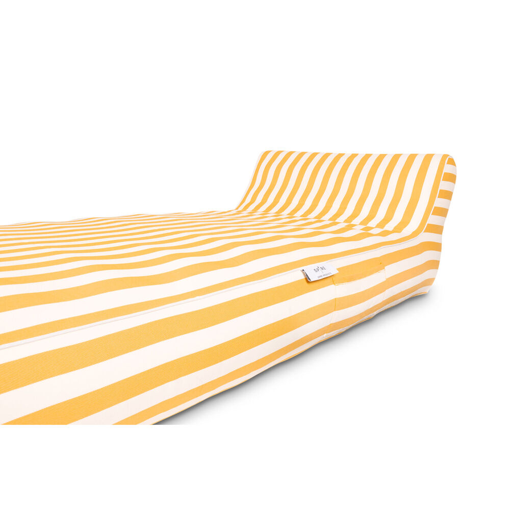 Spire Paradisus Inflatable Pool/Beach Lounger Durable Fabric 190x83x22cm Yellow