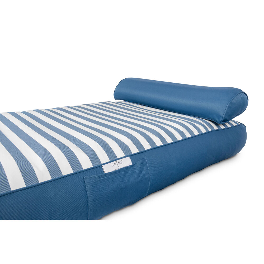 Spire Adalus Inflatable Pool/Beach Lounger Durable Fabric 190x90x22cm Blue
