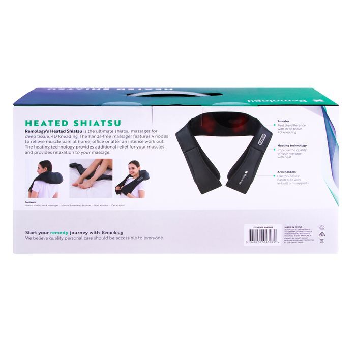 Remology Heated Shiatsu Handsfree Premium Neck Massager